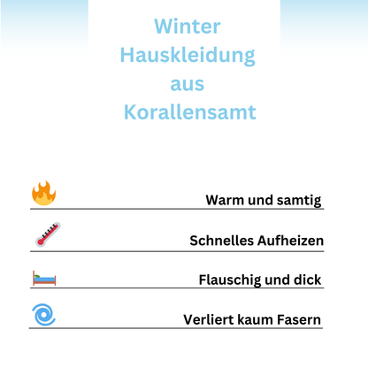 Kuschelkoralle Winter-Bademantel